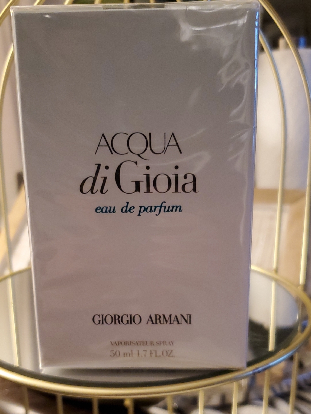 Giorgio Armani Acqua di Gioia Eau de Parfum - Pale Pink and Navy Text
